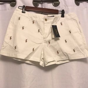 New Polo Ralph Lauren White Pony shorts!!